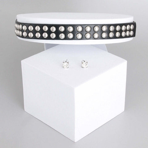 Leather Stud Choker