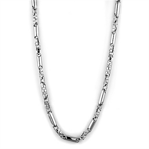 LO3089 - Rhodium Brass Necklace with AAA Grade CZ  in Clear