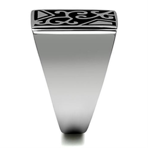 TK384 - High polished (no plating) Stainless Steel Ring with No Stone