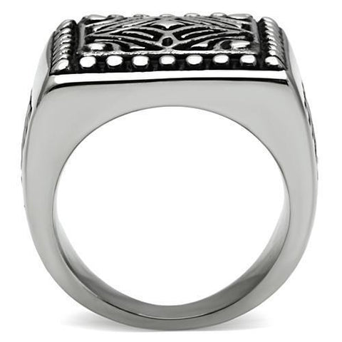 TK585 - High polished (no plating) Stainless Steel Ring with No Stone