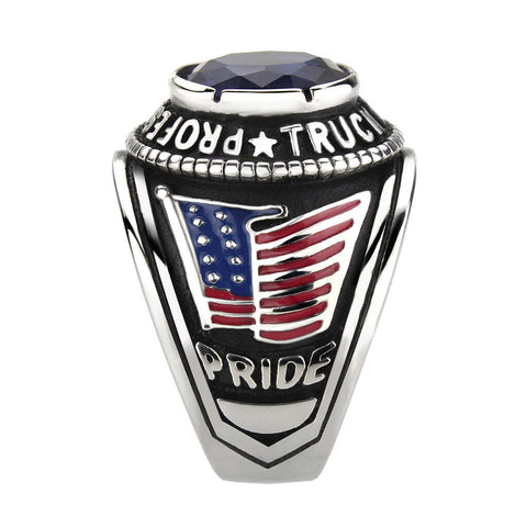 TK30320 - Trucker Ring in Montana Blue